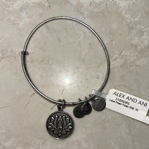 Alex & Ani Bangle Bracelet Adjustable Lotus